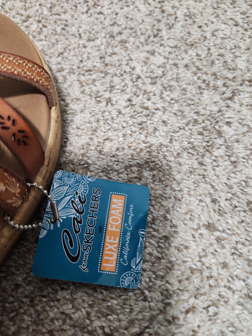 Skechers Brown Multi-Strap Luxe Foam Sandal - Picture 3 of 4